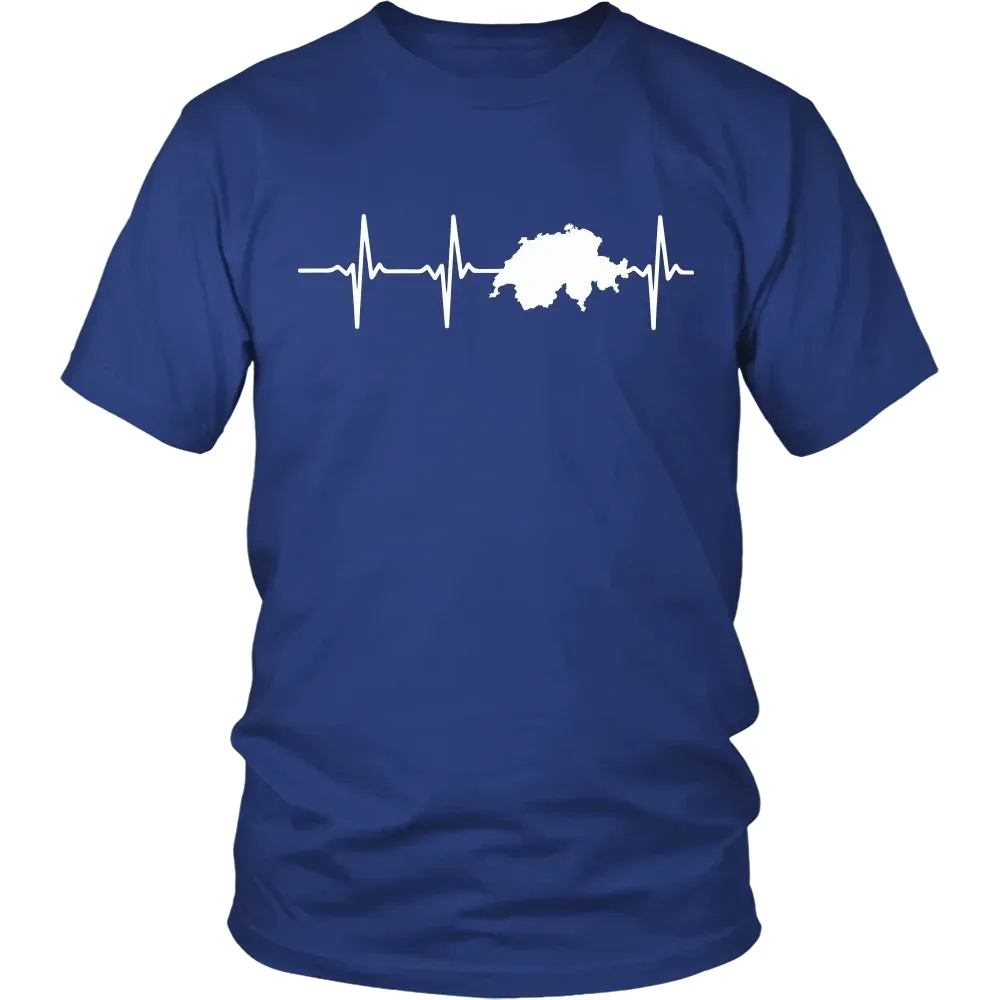 Switzerland T Shirt In My Heartbeat RLT13 - Wonder Print Shop