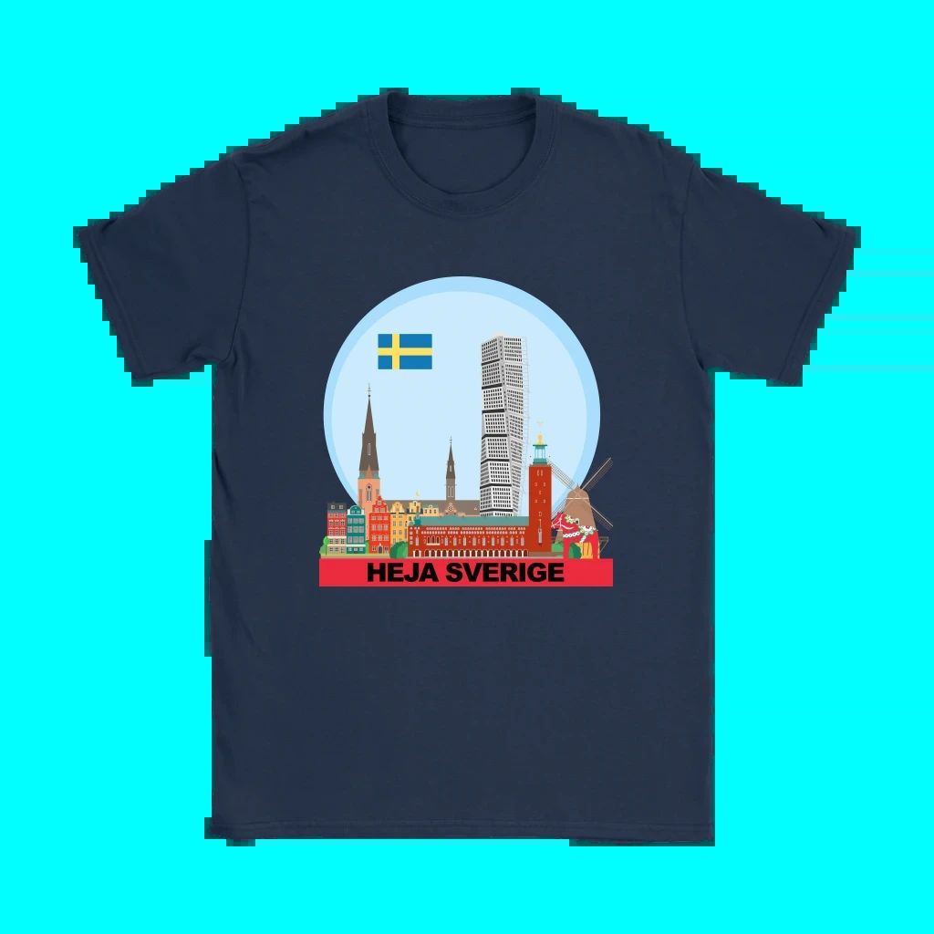 Sweden T Shirt Heja Sverige RLT7 - Wonder Print Shop
