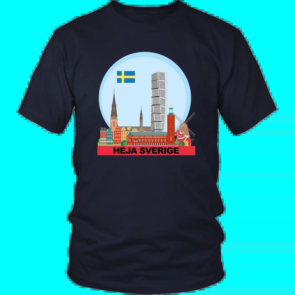 Sweden T Shirt Heja Sverige RLT7 - Wonder Print Shop