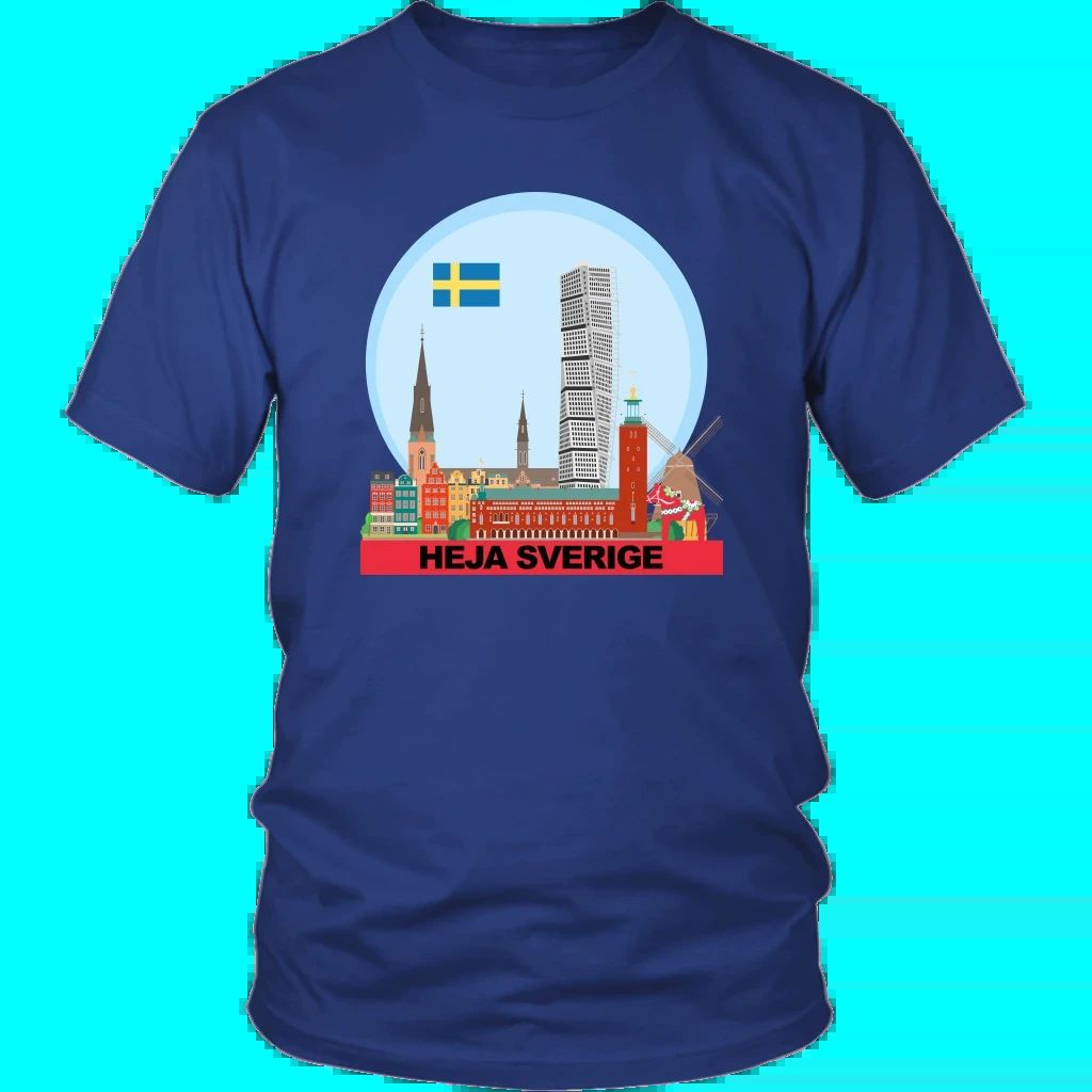 Sweden T Shirt Heja Sverige RLT7 - Wonder Print Shop