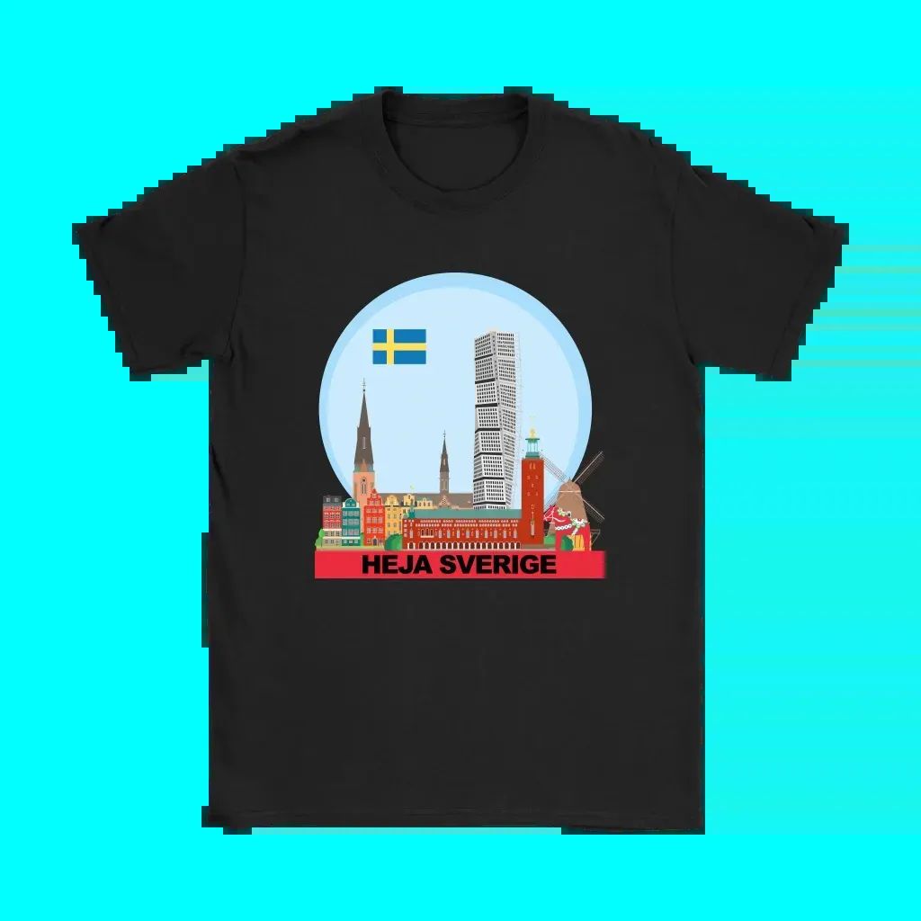Sweden T Shirt Heja Sverige RLT7 - Wonder Print Shop