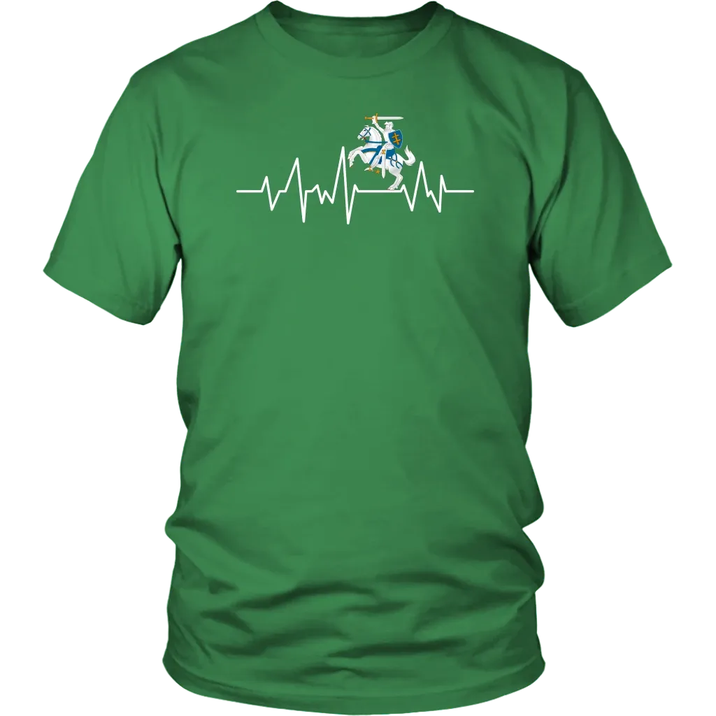 Lithuania T Shirt Vytis In My Heartbeat RLT6 - Wonder Print Shop