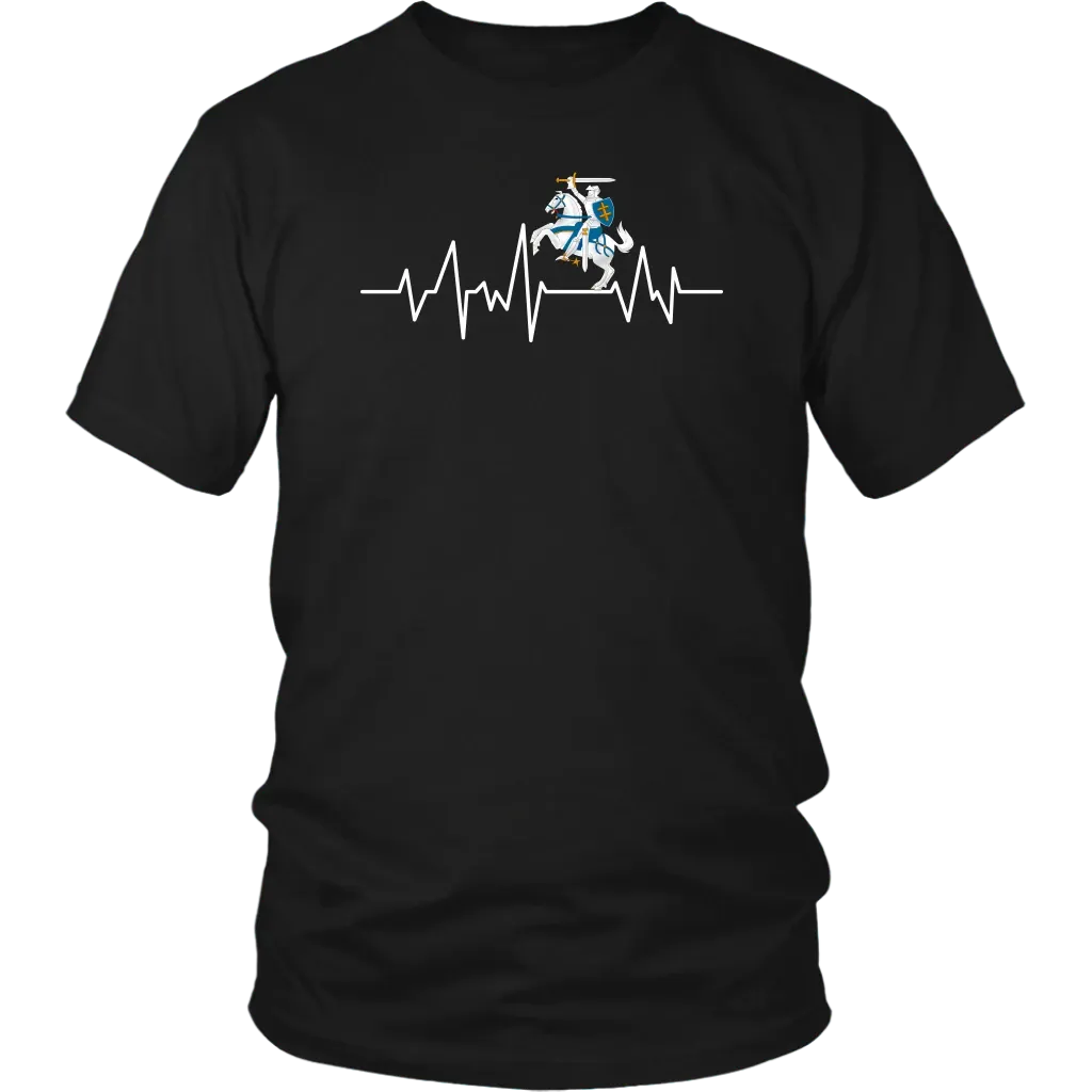 Lithuania T Shirt Vytis In My Heartbeat RLT6 - Wonder Print Shop