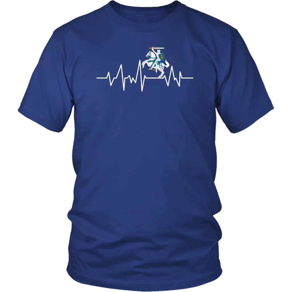 Lithuania T Shirt Vytis In My Heartbeat RLT6 - Wonder Print Shop