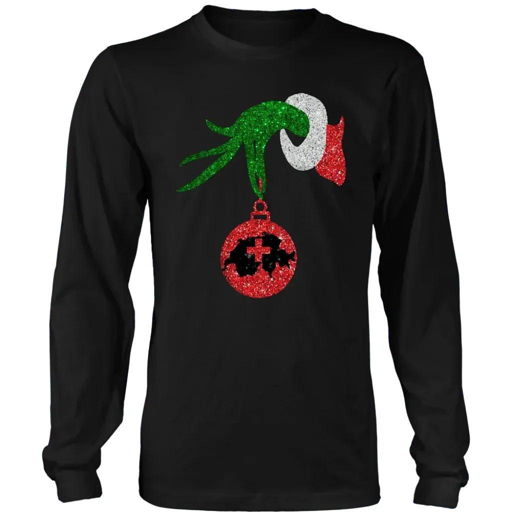 Grinch Hand Hold Switzerland T Shirt Christmas RLT13 - Wonder Print Shop