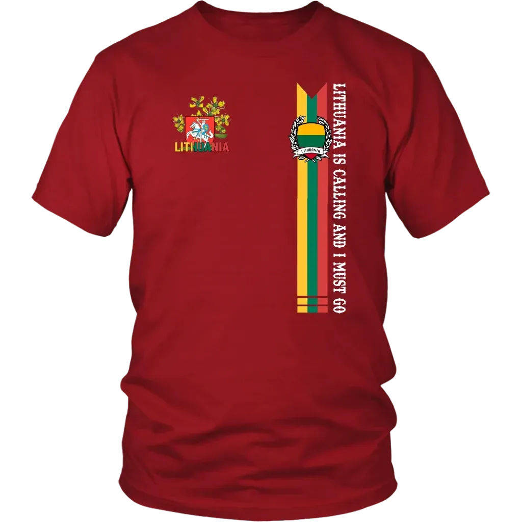 Lithuania shirt Lithuania is calling and I must go RLT6 - Wonder Print Shop