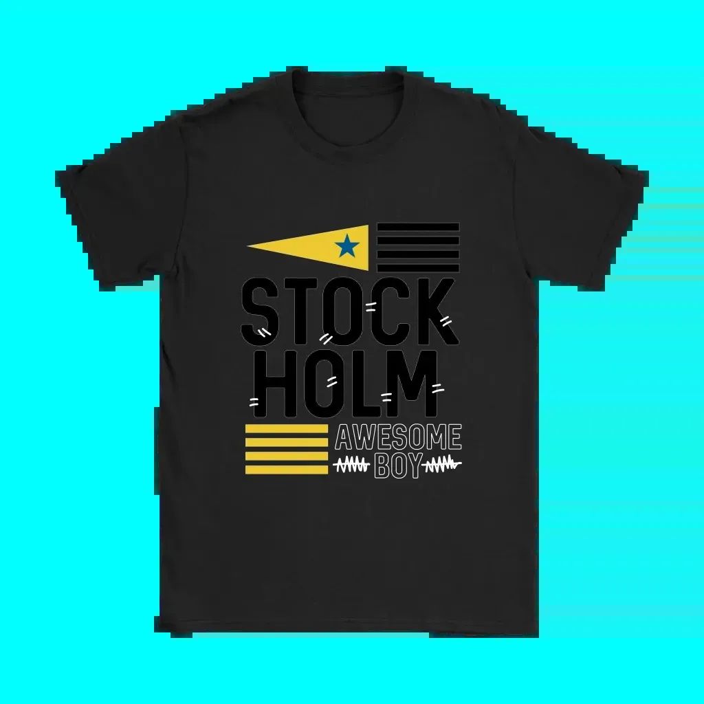 Sweden T Shirt Stockholm Awesome Boy RLT7 - Wonder Print Shop