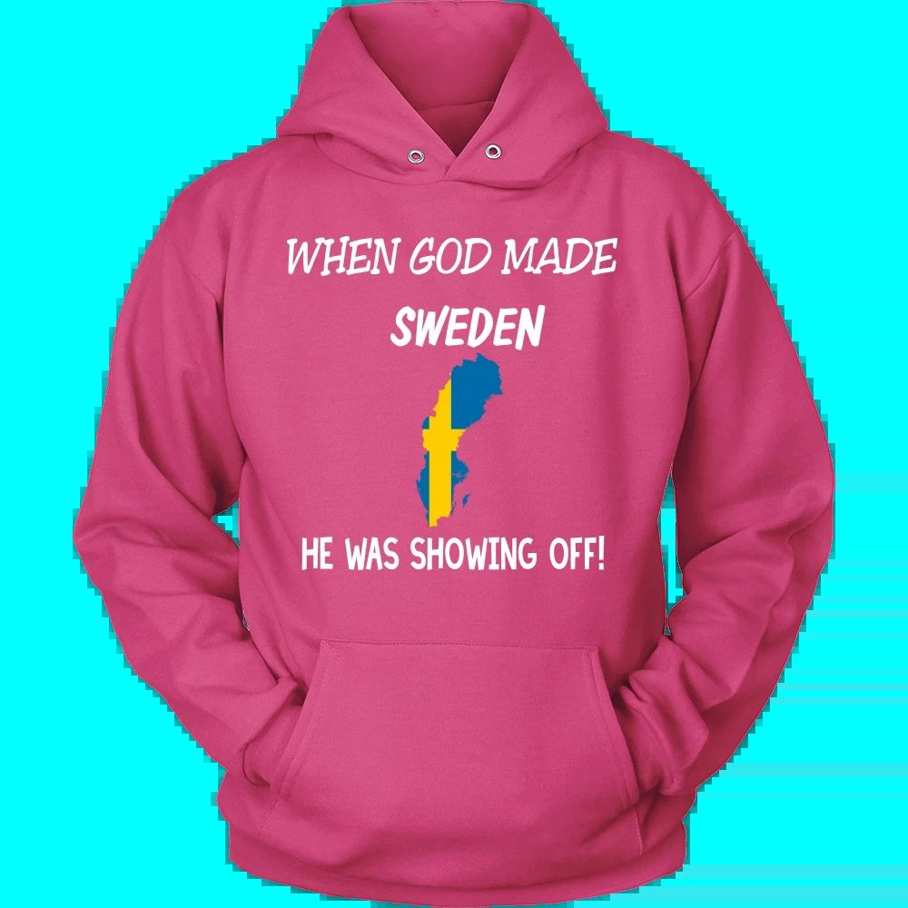 When God Made Sweden T Shirt RLT7 - Wonder Print Shop