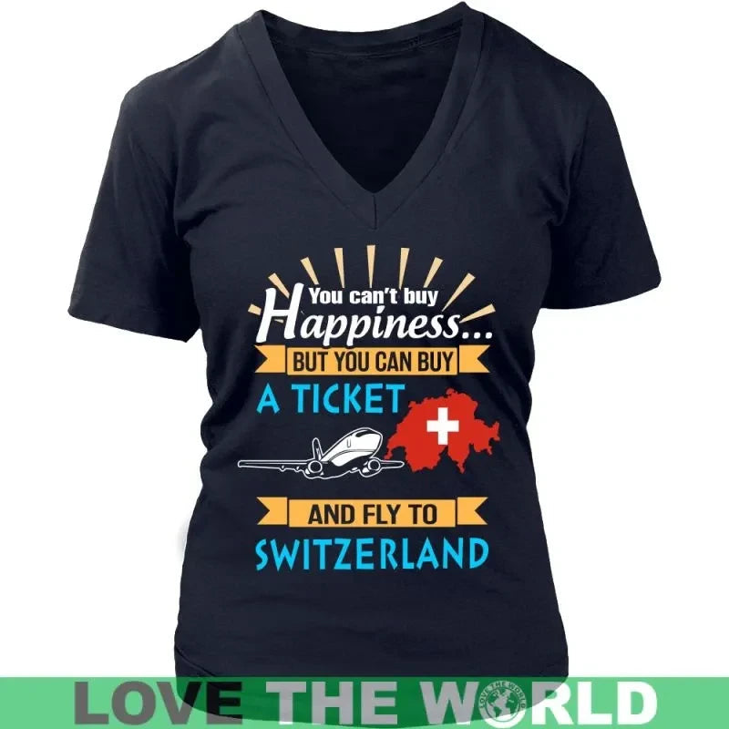 Buy A Ticket And Fly To Switzerland T Shirt RLT13 - Wonder Print Shop