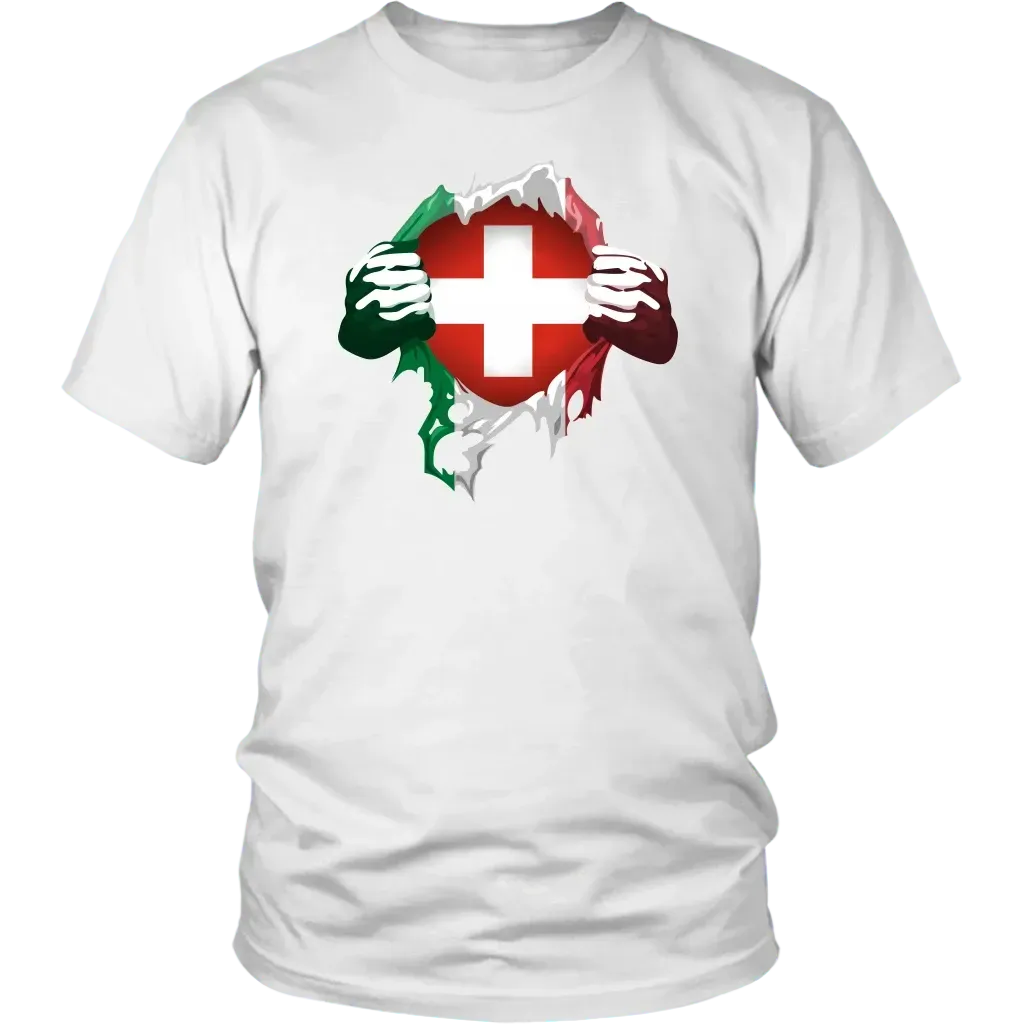 Switzerland Superhero T Shirt RLT13 - Wonder Print Shop