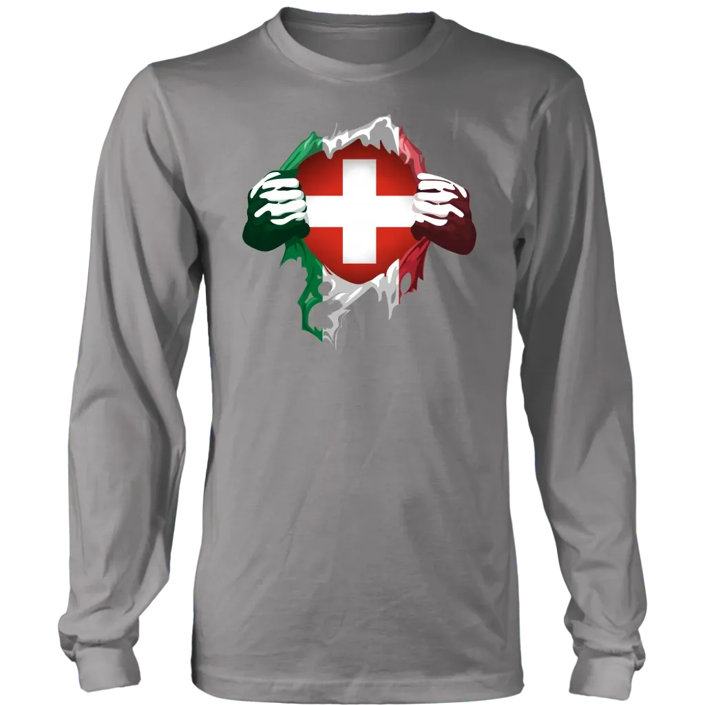 Switzerland Superhero T Shirt RLT13 - Wonder Print Shop