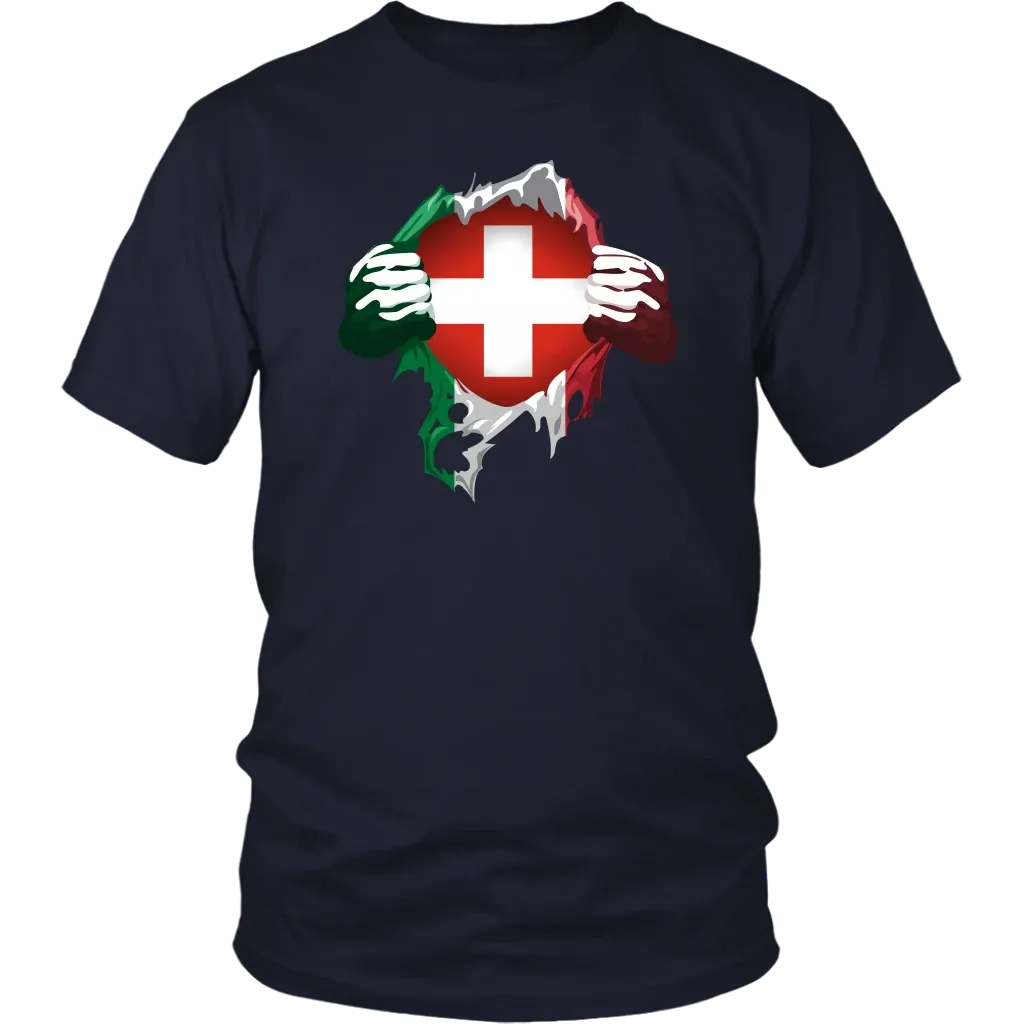 Switzerland Superhero T Shirt RLT13 - Wonder Print Shop