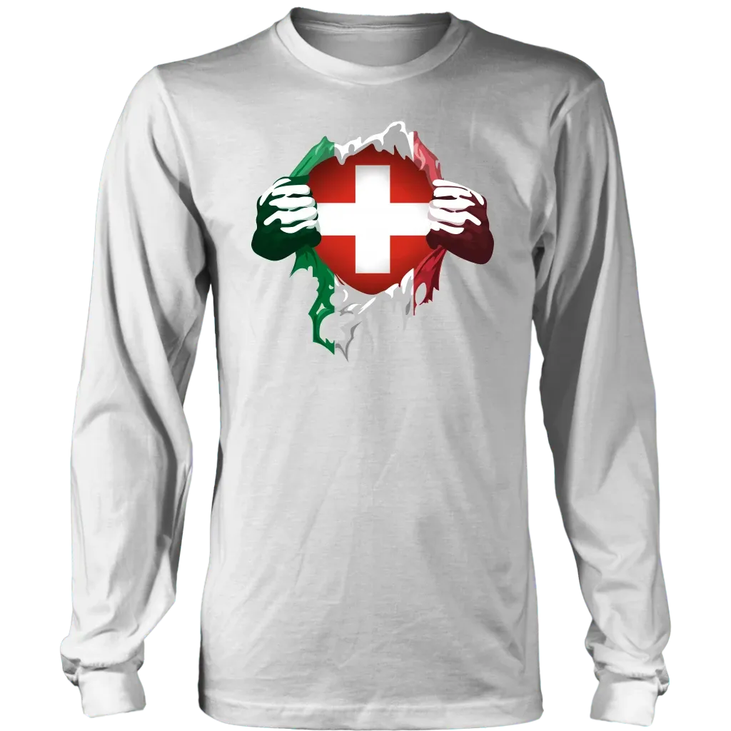 Switzerland Superhero T Shirt RLT13 - Wonder Print Shop