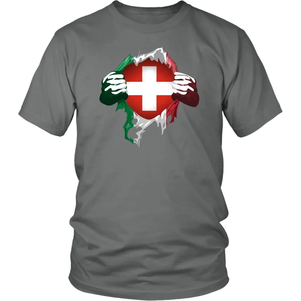Switzerland Superhero T Shirt RLT13 - Wonder Print Shop