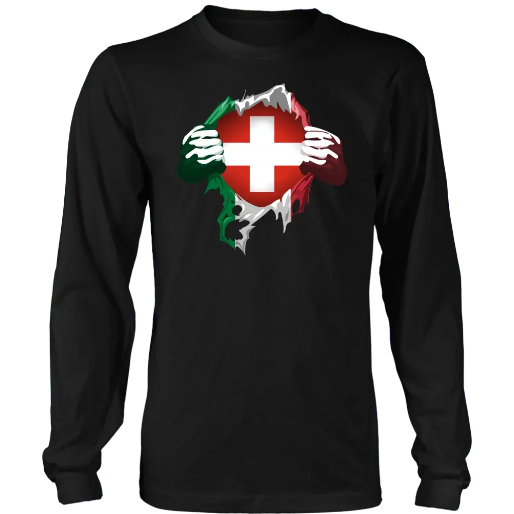 Switzerland Superhero T Shirt RLT13 - Wonder Print Shop