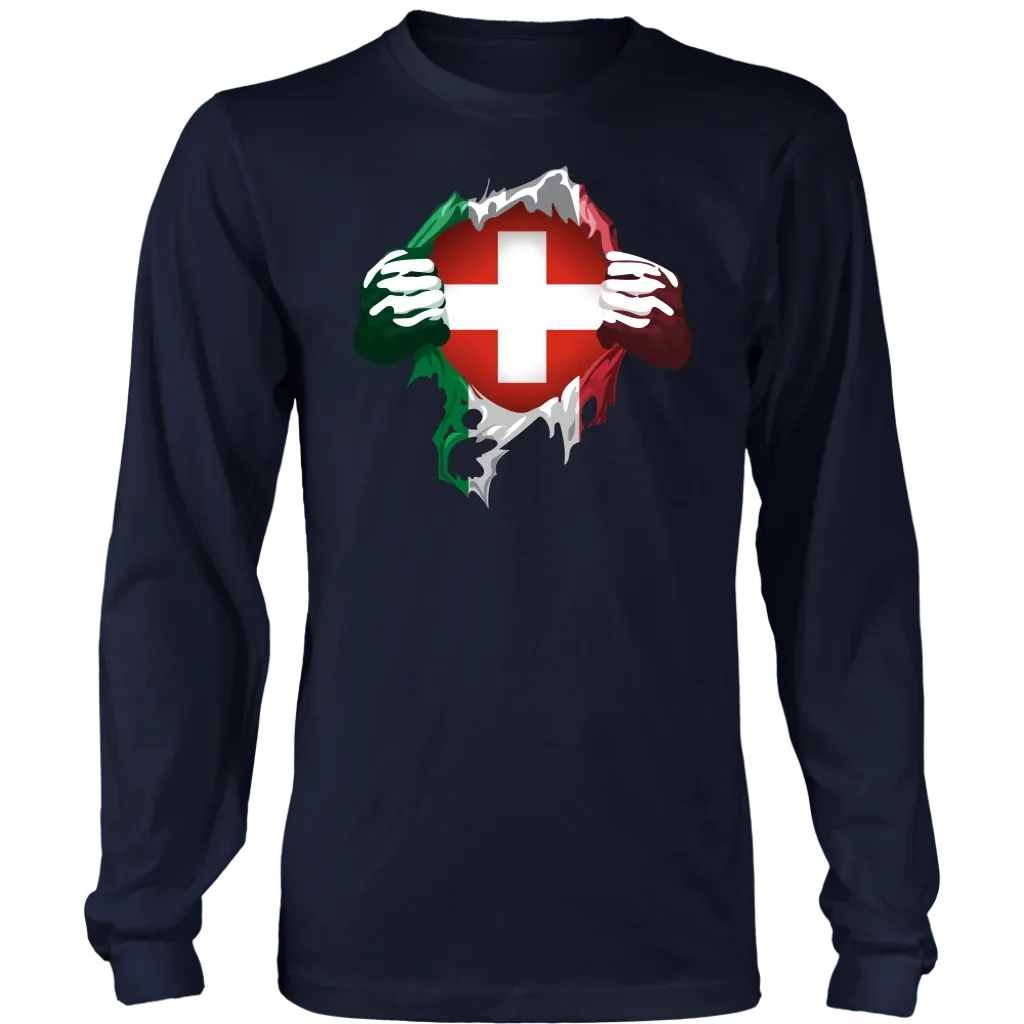 Switzerland Superhero T Shirt RLT13 - Wonder Print Shop