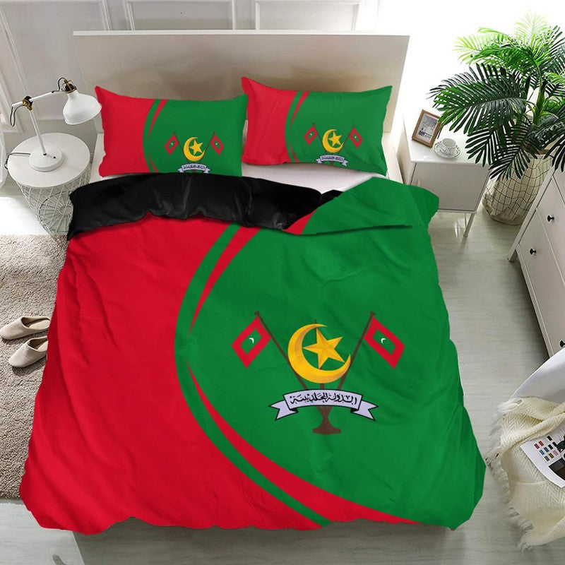 maldives-flag-coat-of-arms-bedding-set-circle