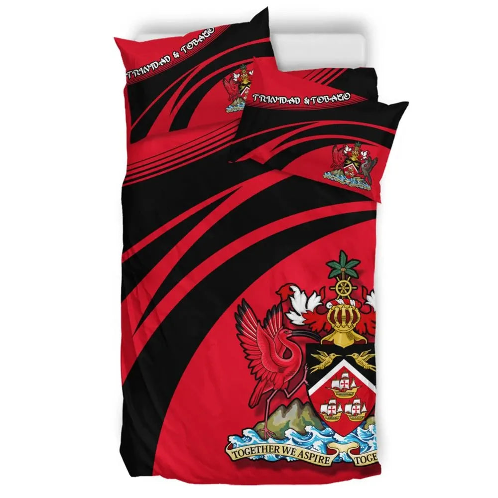 Trinidad and Tobago Coat Of Arms Bedding Set Cricket RLT6 - Wonder Print Shop