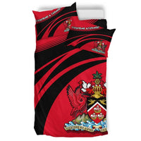 Trinidad and Tobago Coat Of Arms Bedding Set Cricket RLT6 - Wonder Print Shop