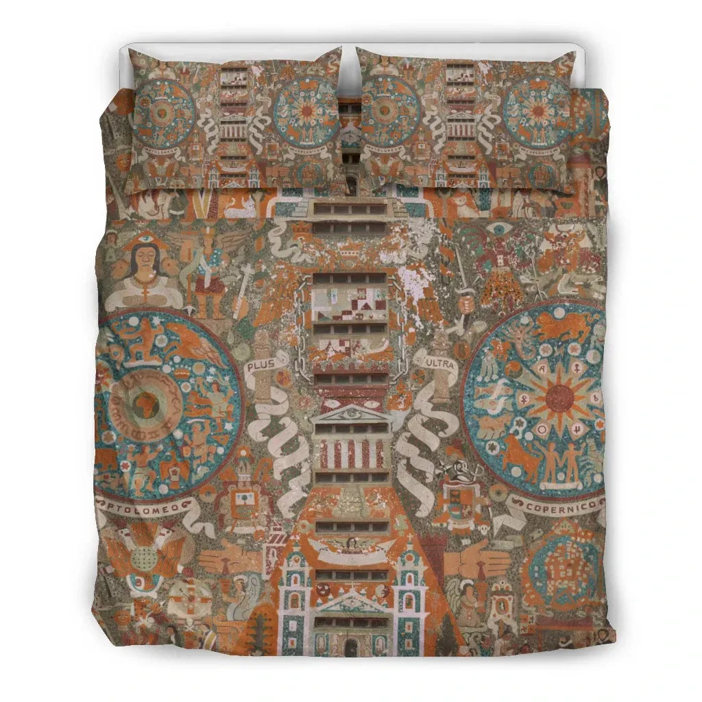 Mexico Bedding Set Aztec Empire Travel Poster RLT13 - Wonder Print Shop