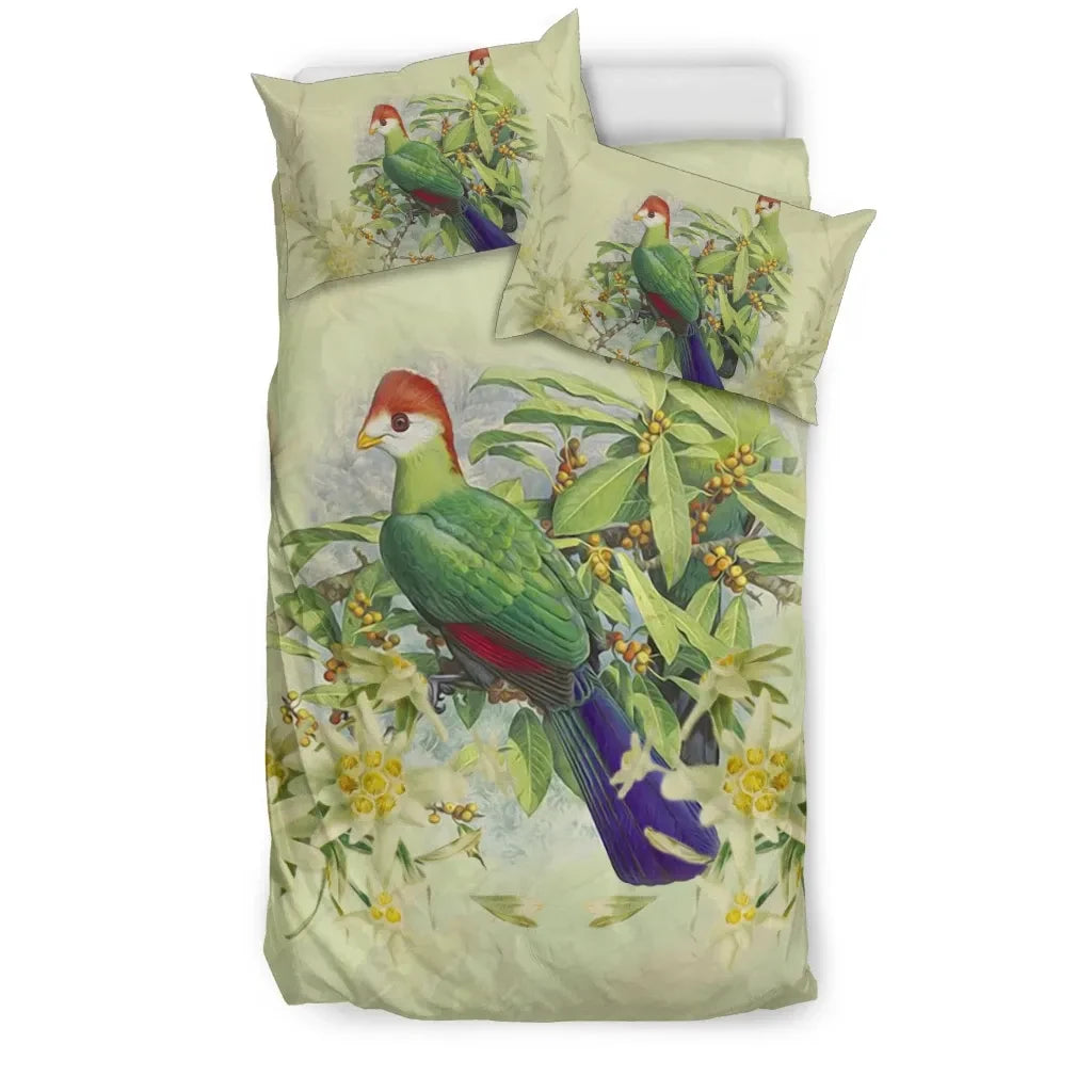 Turaco With Edelweiss Of Switzerland Bedding Set RLT13 - Wonder Print Shop