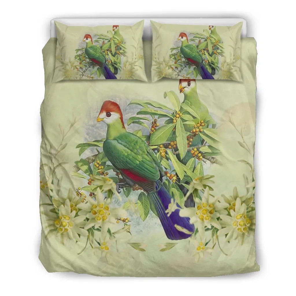 Turaco With Edelweiss Of Switzerland Bedding Set RLT13 - Wonder Print Shop