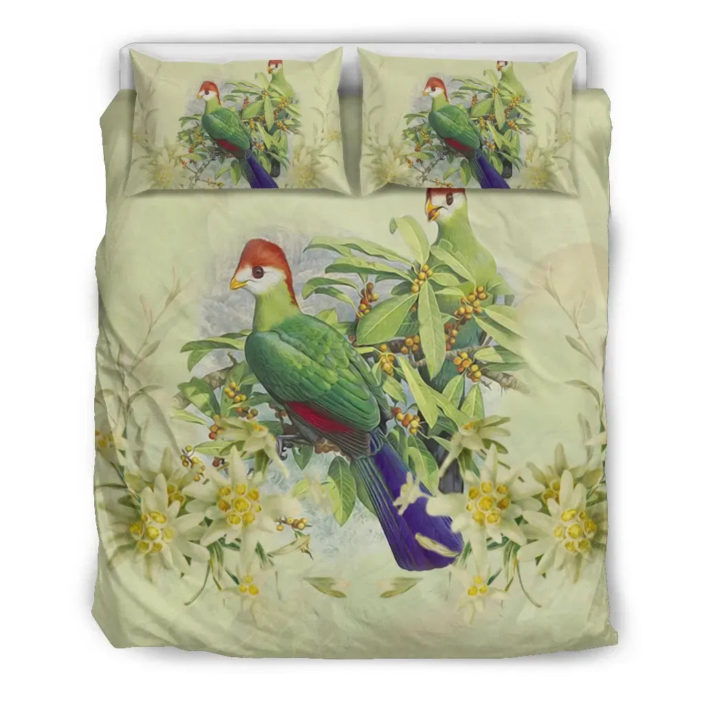 Turaco With Edelweiss Of Switzerland Bedding Set RLT13 - Wonder Print Shop