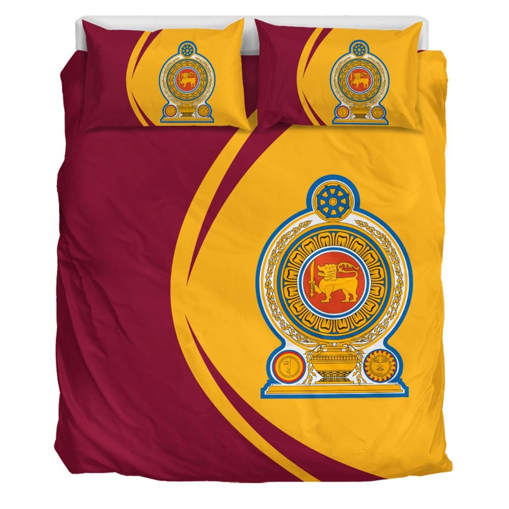 Sri Lanka Flag Coat Of Arms Bedding Set Circle RLT7 - Wonder Print Shop