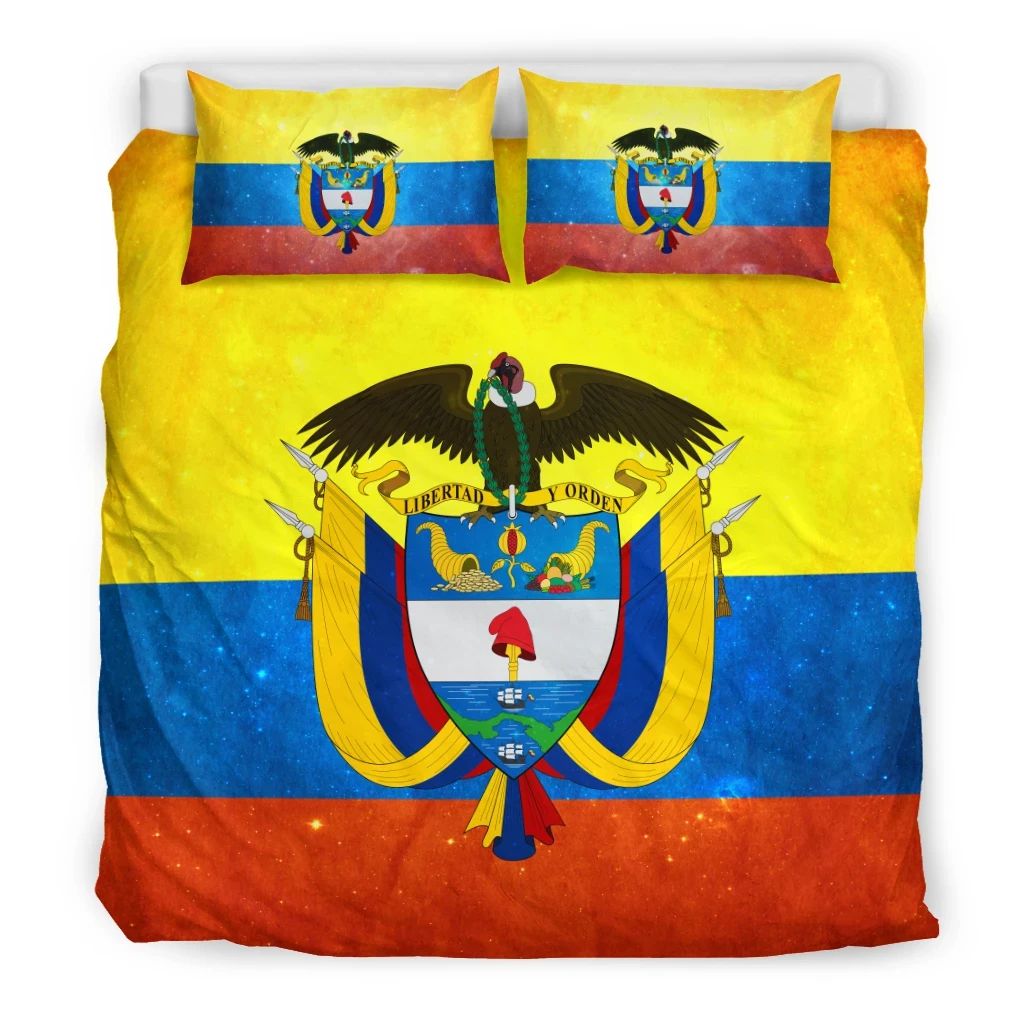 Colombia Coat Of Arm Bedding Set RLT7 - Wonder Print Shop