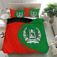 Afghanistan Flag Coat Of Arms Bedding Set Circle RLT8 - Wonder Print Shop