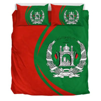 Afghanistan Flag Coat Of Arms Bedding Set Circle RLT8 - Wonder Print Shop