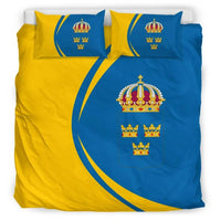 Sweden Flag Coat Of Arms Bedding Set Circle RLT7 - Wonder Print Shop