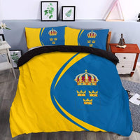 Sweden Flag Coat Of Arms Bedding Set Circle RLT7 - Wonder Print Shop