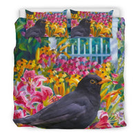 Sweden Bedding Set Black Bird RLT7 - Wonder Print Shop