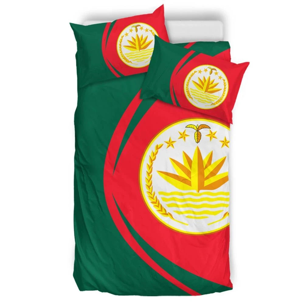 Bangladesh Flag Coat Of Arms Bedding Set Circle RLT6 - Wonder Print Shop