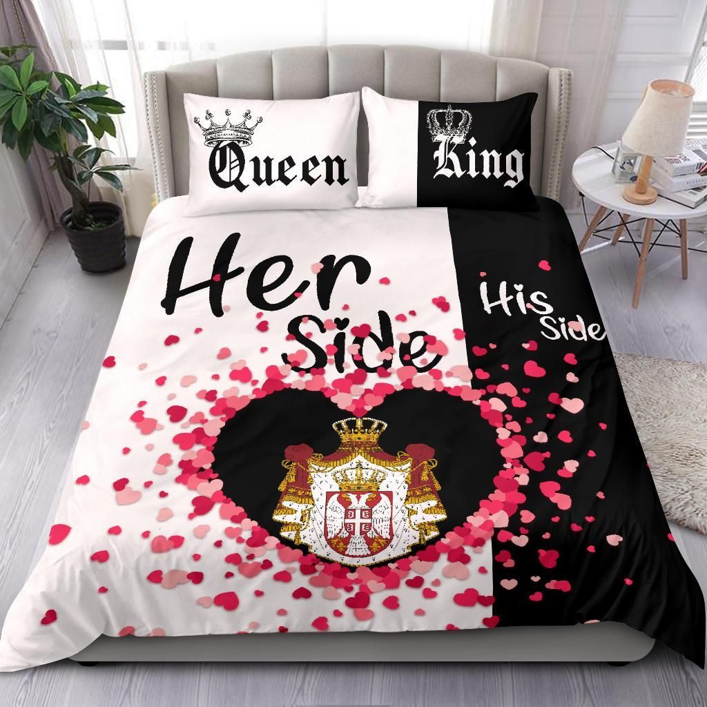 Serbia Bedding Set Couple King/Queen Her Side/His Side RLT7 - Wonder Print Shop