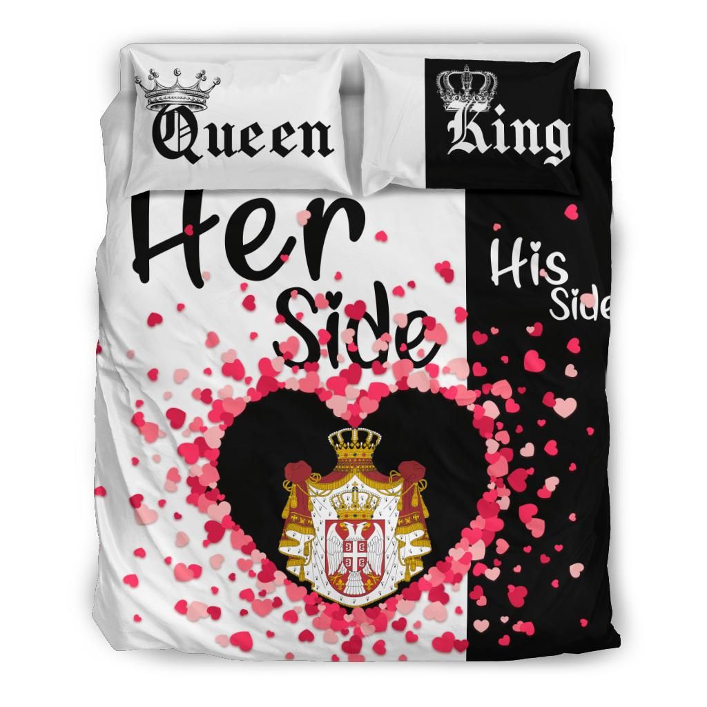 Serbia Bedding Set Couple King/Queen Her Side/His Side RLT7 - Wonder Print Shop