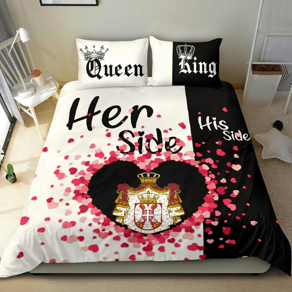 Serbia Bedding Set Couple King/Queen Her Side/His Side RLT7 - Wonder Print Shop