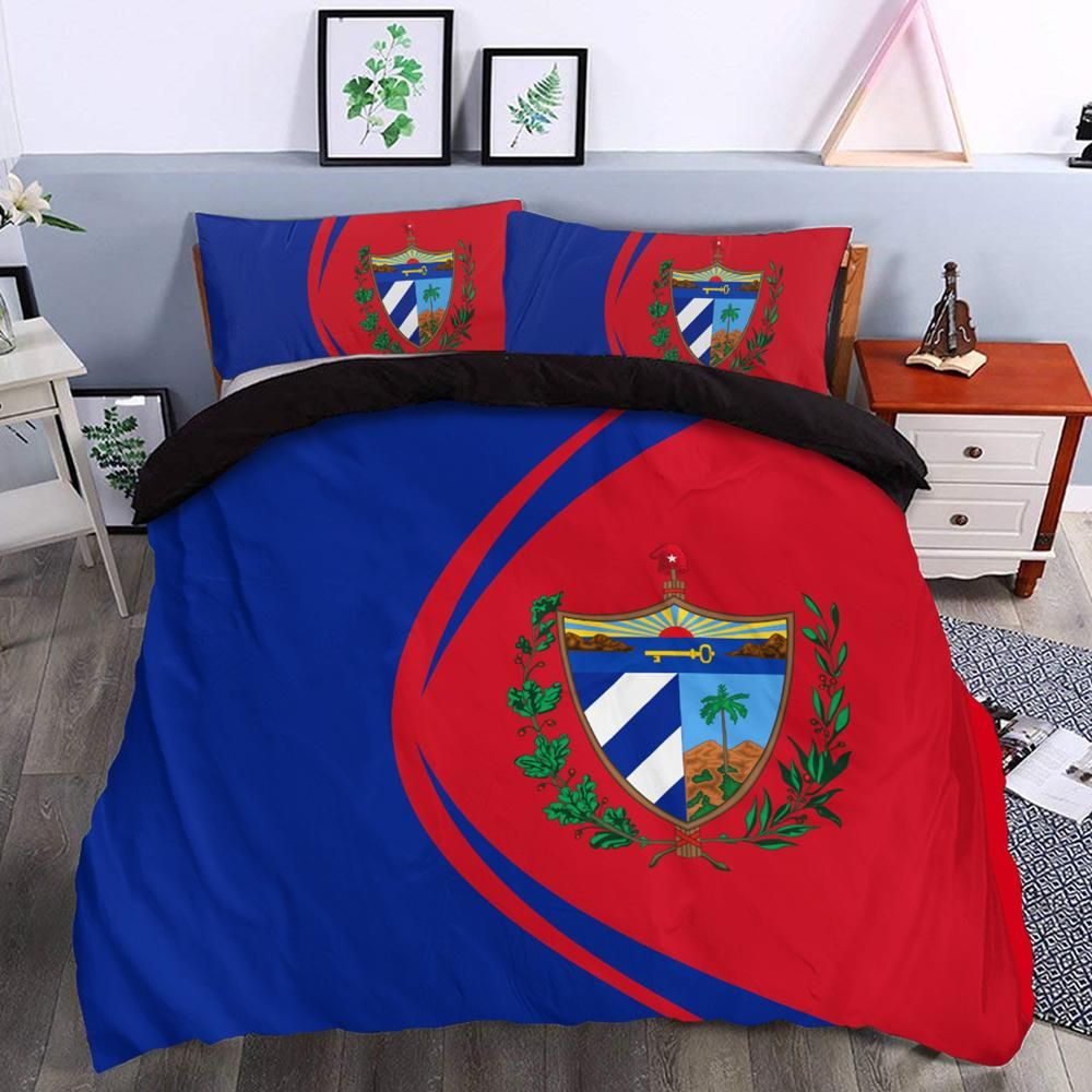 Cuba Flag Coat Of Arms Bedding Set Circle RLT13 - Wonder Print Shop