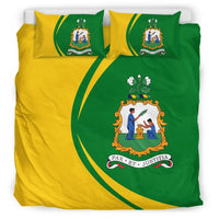 Saint Vincent and the Grenadines Flag Coat Of Arms Bedding Set Circle RLT13 - Wonder Print Shop