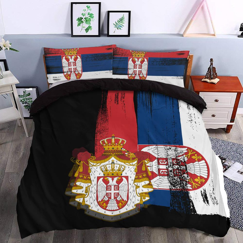 Serbia Flag Bedding Set Flag Style RLT7 - Wonder Print Shop