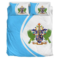 Saint Lucia Flag Coat Of Arms Bedding Set Circle1 RLT6 - Wonder Print Shop
