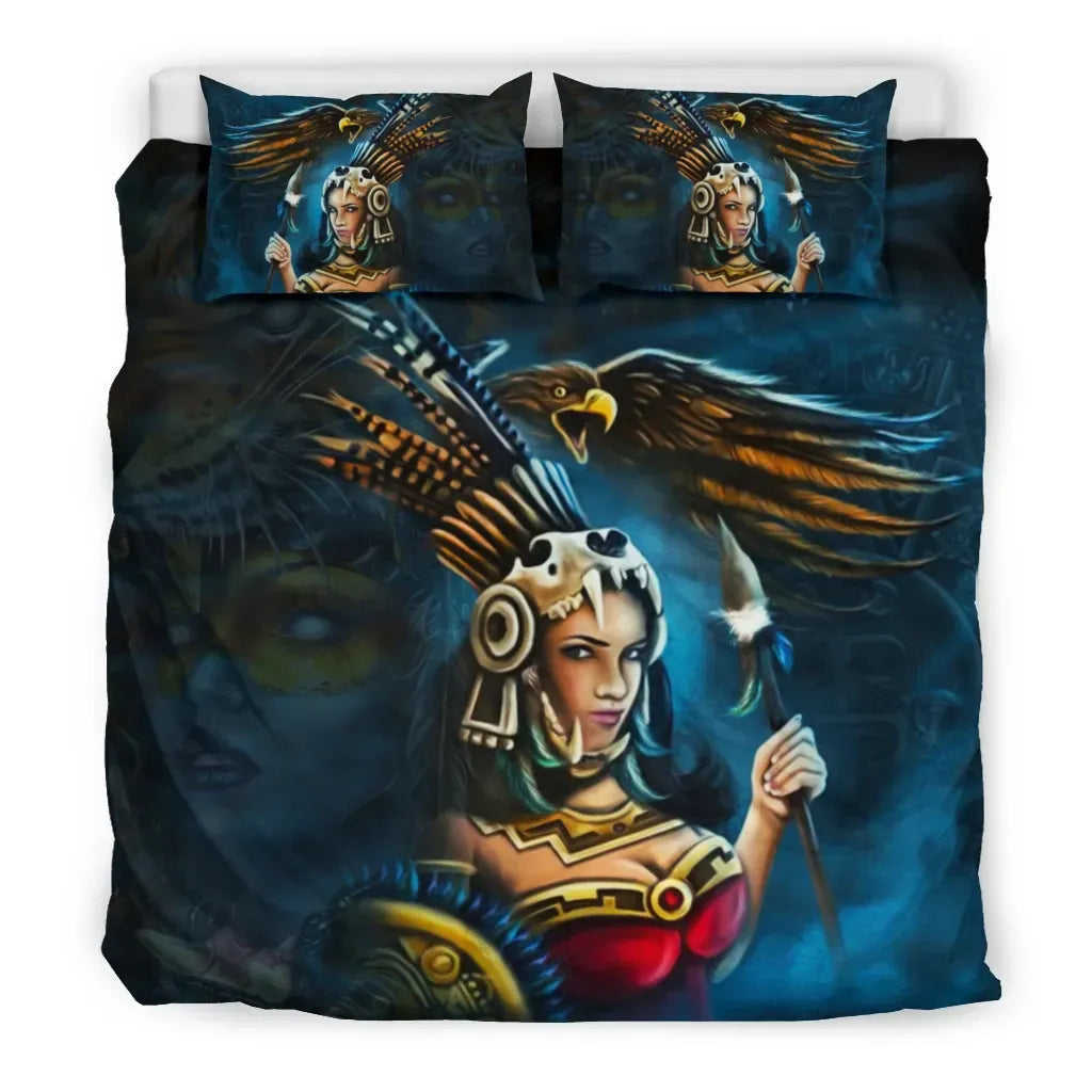 Mexico Bedding Set Woman Aztec Beauty RLT13 - Wonder Print Shop