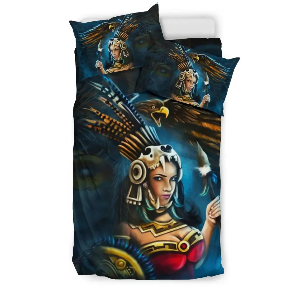 Mexico Bedding Set Woman Aztec Beauty RLT13 - Wonder Print Shop