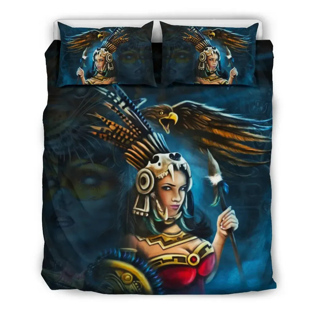 Mexico Bedding Set Woman Aztec Beauty RLT13 - Wonder Print Shop