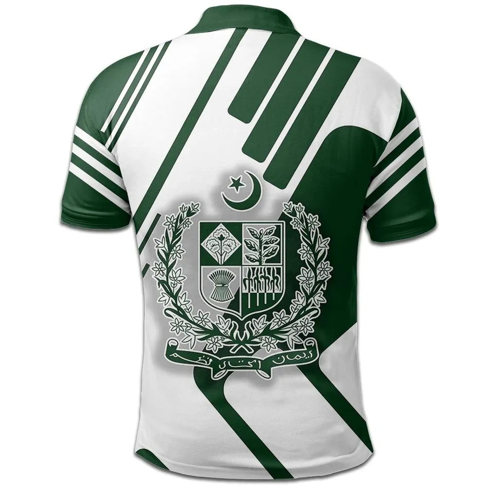 Pakistan Polo Shirt Coat Of Arms Rockie RLT13 - Wonder Print Shop