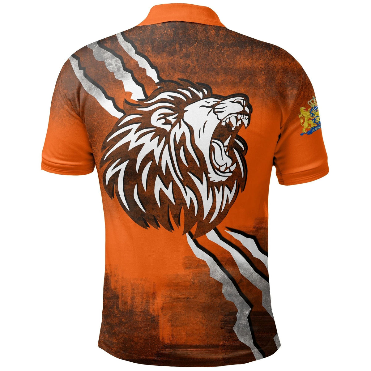 Netherlands Polo Shirt Lion Attack RLT7 - Wonder Print Shop