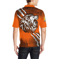 Netherlands Polo Shirt Lion Attack RLT7 - Wonder Print Shop