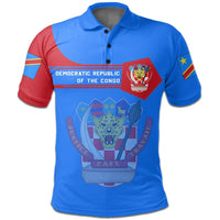 Democratic Republic Of The Congo Polo Shirt Coat Of Arms Simple Style RLT13 - Wonder Print Shop