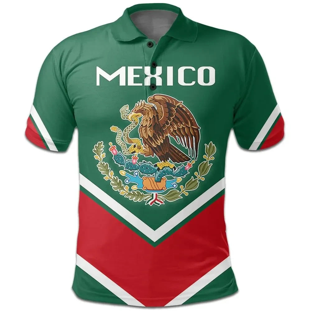 Mexico Coat Of Arms Polo Lucian Style RLT13 - Wonder Print Shop